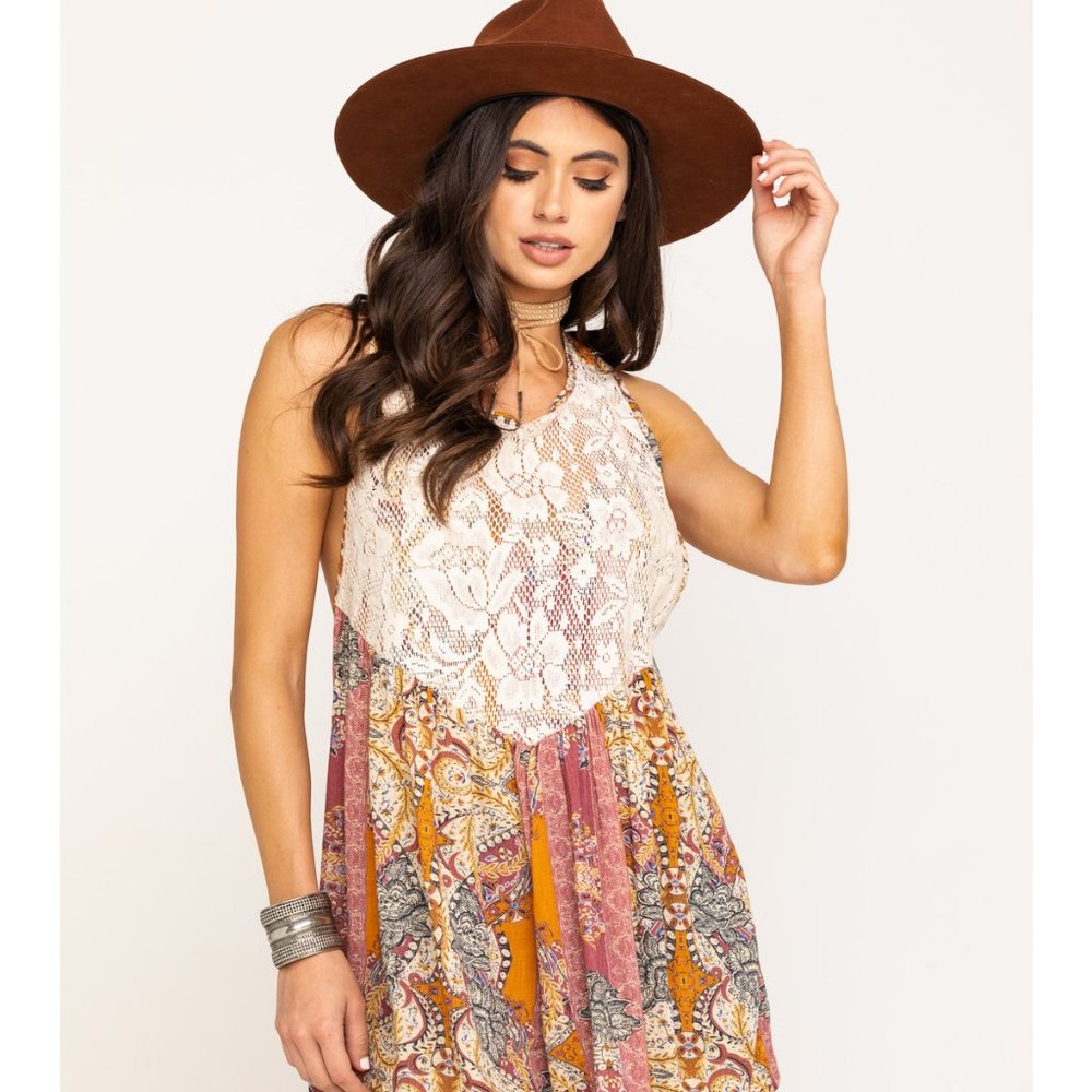 NWT Free People Count Me In Trapeze Top